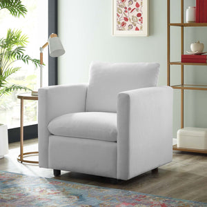 ModwayModway Activate Upholstered Fabric Armchair EEI-3045 EEI-3045-WHI- BetterPatio.com