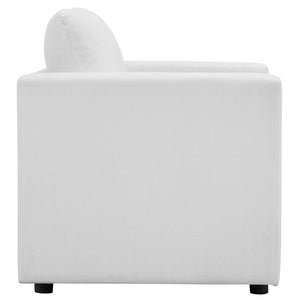 ModwayModway Activate Upholstered Fabric Armchair EEI-3045 EEI-3045-WHI- BetterPatio.com