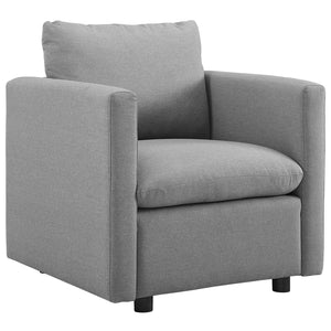 ModwayModway Activate Upholstered Fabric Armchair Set of 2 EEI-4078 EEI-4078-LGR- BetterPatio.com