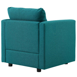 ModwayModway Activate Upholstered Fabric Armchair Set of 2 EEI-4078 EEI-4078-TEA- BetterPatio.com