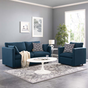 ModwayModway Activate Upholstered Fabric Sofa and Armchair Set EEI-4045 EEI-4045-AZU-SET- BetterPatio.com