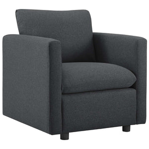 ModwayModway Activate Upholstered Fabric Sofa and Armchair Set EEI-4045 EEI-4045-GRY-SET- BetterPatio.com