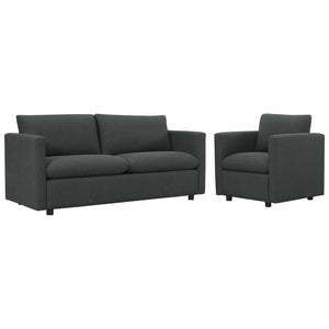 ModwayModway Activate Upholstered Fabric Sofa and Armchair Set EEI-4045 EEI-4045-GRY-SET- BetterPatio.com