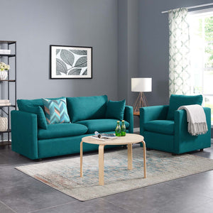 ModwayModway Activate Upholstered Fabric Sofa and Armchair Set EEI-4045 EEI-4045-TEA-SET- BetterPatio.com