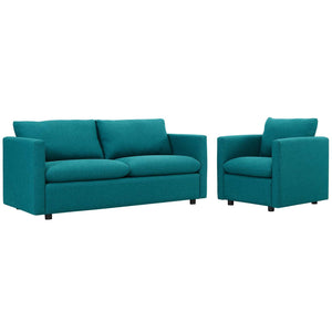 ModwayModway Activate Upholstered Fabric Sofa and Armchair Set EEI-4045 EEI-4045-TEA-SET- BetterPatio.com