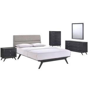 ModwayModway Addison 5 Piece Queen Bedroom Set MOD-5341 MOD-5341-BLK-GRY-SET- BetterPatio.com