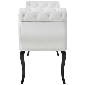 ModwayModway Adelia Chesterfield Style Button Tufted Performance Velvet Bench EEI-3018 EEI-3018-WHI- BetterPatio.com