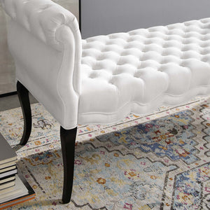 ModwayModway Adelia Chesterfield Style Button Tufted Performance Velvet Bench EEI-3018 EEI-3018-WHI- BetterPatio.com