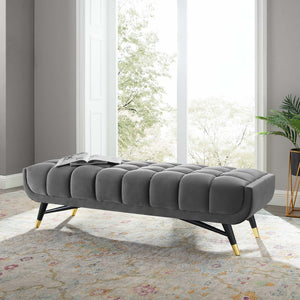 ModwayModway Adept 60" Performance Velvet Bench EEI-4241 EEI-4241-GRY- BetterPatio.com