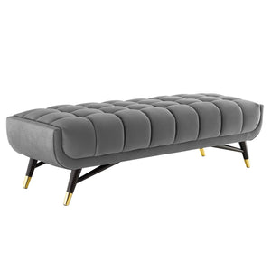 ModwayModway Adept 60" Performance Velvet Bench EEI-4241 EEI-4241-GRY- BetterPatio.com