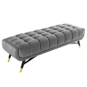 ModwayModway Adept 60" Performance Velvet Bench EEI-4241 EEI-4241-GRY- BetterPatio.com