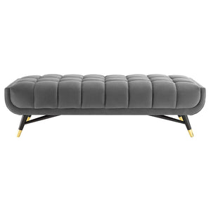 ModwayModway Adept 60" Performance Velvet Bench EEI-4241 EEI-4241-GRY- BetterPatio.com