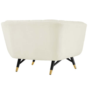 ModwayModway Adept Performance Velvet Armchair EEI-3060 EEI-3060-IVO- BetterPatio.com