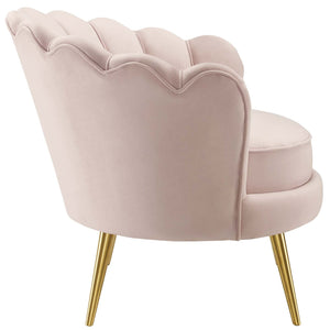 ModwayModway Admire Scalloped Edge Performance Velvet Accent Armchair EEI-3410 EEI-3410-PNK- BetterPatio.com