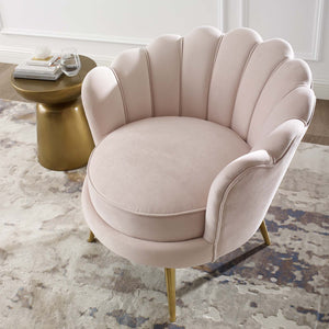 ModwayModway Admire Scalloped Edge Performance Velvet Accent Armchair EEI-3410 EEI-3410-PNK- BetterPatio.com