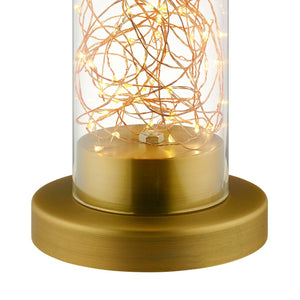 ModwayModway Adore Cylindrical-Shaped Clear Glass And Brass Table Lamp EEI-2931 EEI-2931- BetterPatio.com