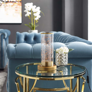 ModwayModway Adore Cylindrical-Shaped Clear Glass And Brass Table Lamp EEI-2931 EEI-2931- BetterPatio.com