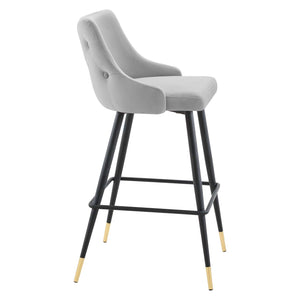 ModwayModway Adorn Performance Velvet Bar Stool EEI-3909 EEI-3909-LGR- BetterPatio.com