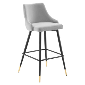 ModwayModway Adorn Performance Velvet Bar Stool EEI-3909 EEI-3909-LGR- BetterPatio.com