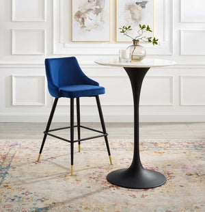 ModwayModway Adorn Performance Velvet Bar Stool EEI-3909 EEI-3909-NAV- BetterPatio.com