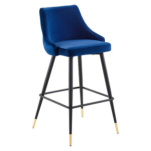 ModwayModway Adorn Performance Velvet Bar Stool EEI-3909 EEI-3909-NAV- BetterPatio.com