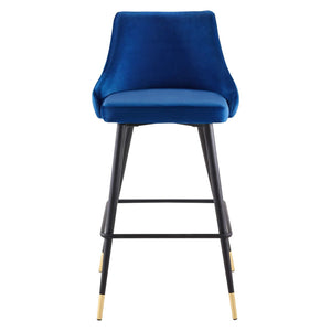 ModwayModway Adorn Performance Velvet Bar Stool EEI-3909 EEI-3909-NAV- BetterPatio.com