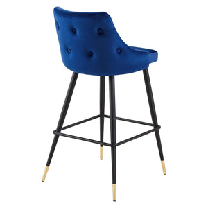 ModwayModway Adorn Performance Velvet Bar Stool EEI-3909 EEI-3909-NAV- BetterPatio.com