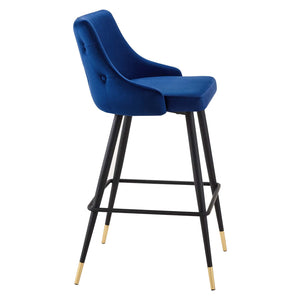 ModwayModway Adorn Performance Velvet Bar Stool EEI-3909 EEI-3909-NAV- BetterPatio.com