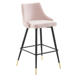 ModwayModway Adorn Performance Velvet Bar Stool EEI-3909 EEI-3909-PNK- BetterPatio.com