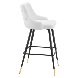 ModwayModway Adorn Performance Velvet Bar Stool EEI-3909 EEI-3909-WHI- BetterPatio.com