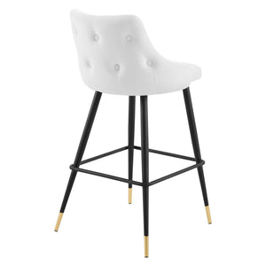 ModwayModway Adorn Performance Velvet Bar Stool EEI-3909 EEI-3909-WHI- BetterPatio.com