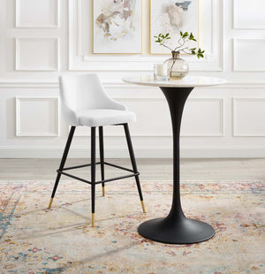 ModwayModway Adorn Performance Velvet Bar Stool EEI-3909 EEI-3909-WHI- BetterPatio.com