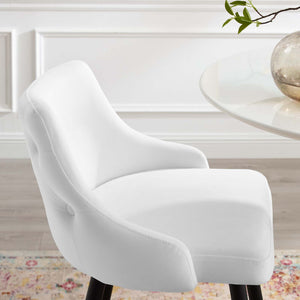 ModwayModway Adorn Performance Velvet Bar Stool EEI-3909 EEI-3909-WHI- BetterPatio.com