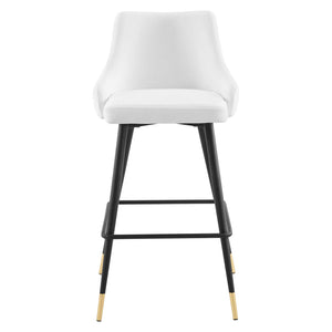 ModwayModway Adorn Performance Velvet Bar Stool EEI-3909 EEI-3909-WHI- BetterPatio.com