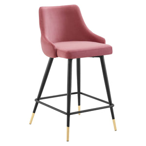 ModwayModway Adorn Performance Velvet Counter Stool EEI-3908 EEI-3908-DUS- BetterPatio.com