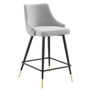 ModwayModway Adorn Performance Velvet Counter Stool EEI-3908 EEI-3908-LGR- BetterPatio.com