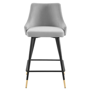 ModwayModway Adorn Performance Velvet Counter Stool EEI-3908 EEI-3908-LGR- BetterPatio.com