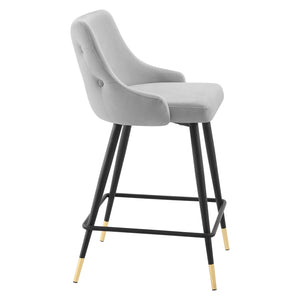 ModwayModway Adorn Performance Velvet Counter Stool EEI-3908 EEI-3908-LGR- BetterPatio.com