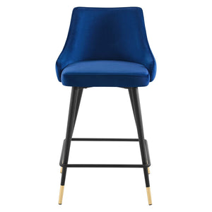 ModwayModway Adorn Performance Velvet Counter Stool EEI-3908 EEI-3908-NAV- BetterPatio.com