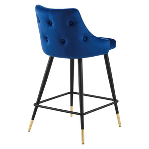 ModwayModway Adorn Performance Velvet Counter Stool EEI-3908 EEI-3908-NAV- BetterPatio.com