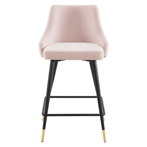 ModwayModway Adorn Performance Velvet Counter Stool EEI-3908 EEI-3908-PNK- BetterPatio.com