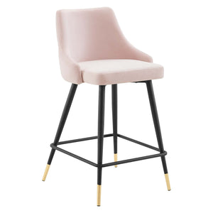 ModwayModway Adorn Performance Velvet Counter Stool EEI-3908 EEI-3908-PNK- BetterPatio.com