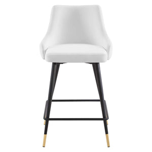 ModwayModway Adorn Performance Velvet Counter Stool EEI-3908 EEI-3908-WHI- BetterPatio.com