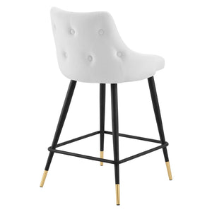 ModwayModway Adorn Performance Velvet Counter Stool EEI-3908 EEI-3908-WHI- BetterPatio.com