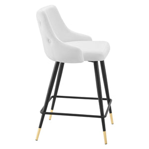 ModwayModway Adorn Performance Velvet Counter Stool EEI-3908 EEI-3908-WHI- BetterPatio.com