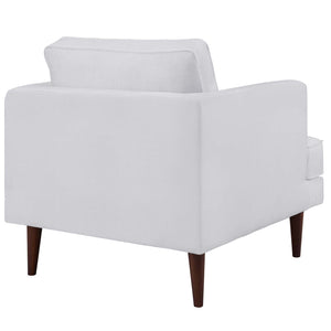 ModwayModway Agile 3 Piece Upholstered Fabric Set EEI-4081 EEI-4081-WHI-SET- BetterPatio.com