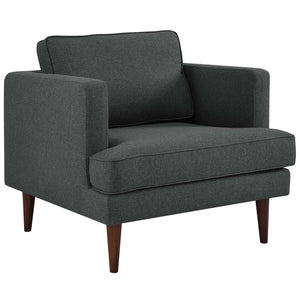 ModwayModway Agile Upholstered Fabric Armchair EEI-3055 EEI-3055-GRY- BetterPatio.com