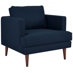 ModwayModway Agile Upholstered Fabric Sofa and Armchair Set EEI-4080 EEI-4080-BLU-SET- BetterPatio.com