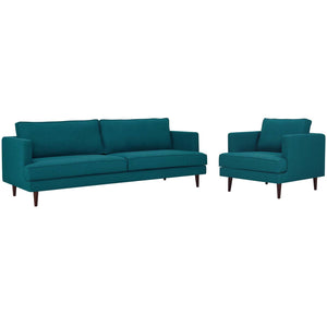 ModwayModway Agile Upholstered Fabric Sofa and Armchair Set EEI-4080 EEI-4080-TEA-SET- BetterPatio.com