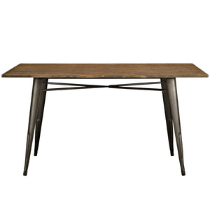 ModwayModway Alacrity 59" Rectangle Wood Dining Table EEI-2034 EEI-2034-BRN- BetterPatio.com